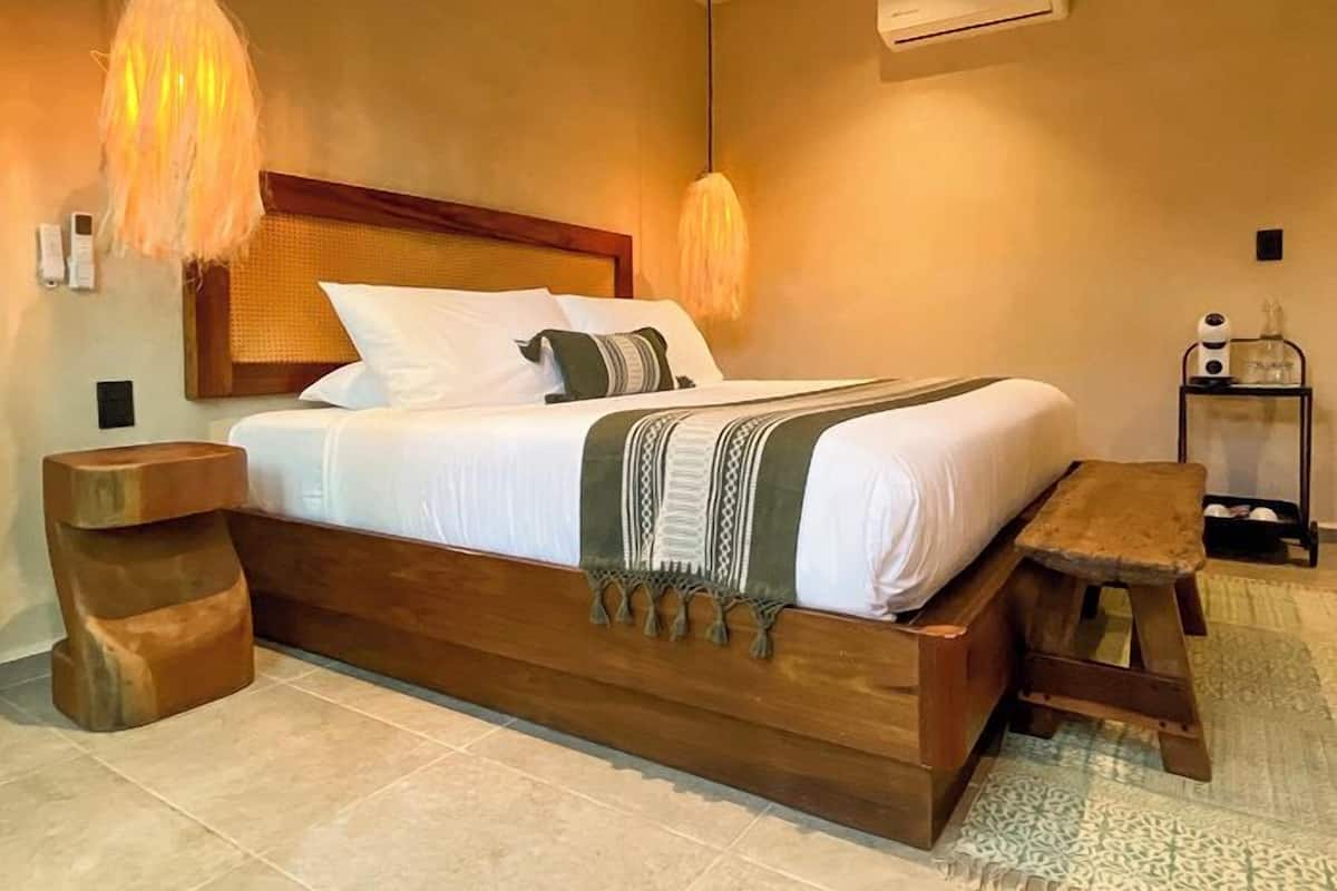 1 chambre, literie de qualité supérieure, couette en duvet d'oie