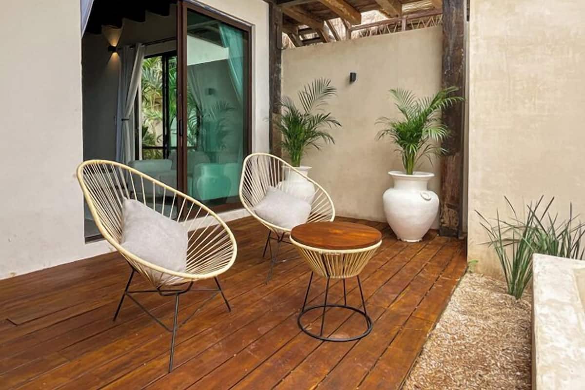 1 chambre, literie de qualité supérieure, couette en duvet d'oie