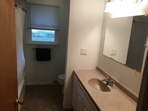 Towels, soap, shampoo, toilet paper
