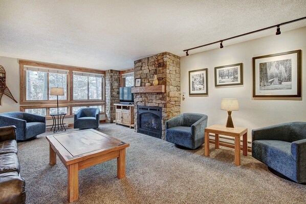 TV, fireplace, DVD player