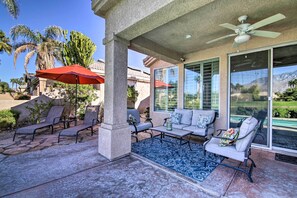 Terrace/patio - California Gem: Pool, 6 Mi to Dtwn Palm Springs! (Cathedral City)