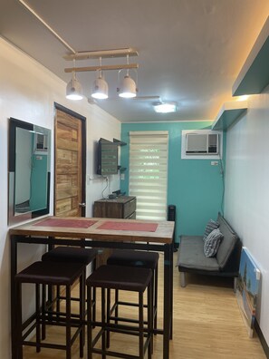 Dining - 1 bedroom, kitchen living room, balcony , swimming pool. (Davao City)