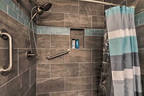 Hair dryer, towels