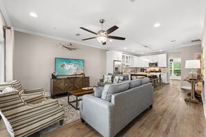 TV, books, music library, video library