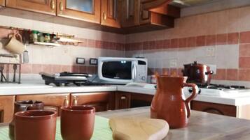 Shared fridge, microwave, oven, electric kettle