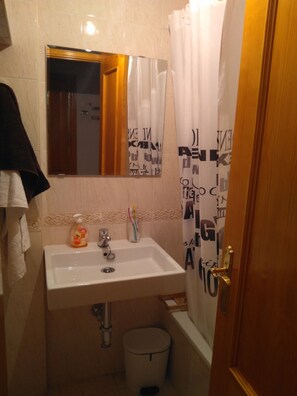 Ensemble douche/baignoire, sèche-cheveux, bidet, serviettes fournies