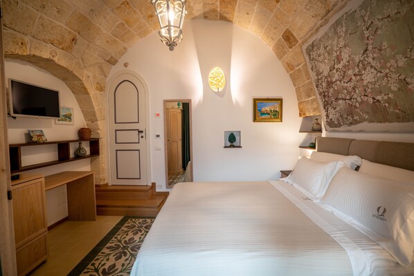 Deluxe kamer | Lakens van Egyptisch katoen, luxe beddengoed, donsdekens