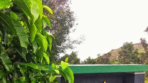 A sign with the text "La Madre Suite" against a backdrop of greenery and a hilly landscape. - La Niebla Farm Resort (Ootacamund)