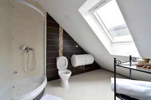 Séchoir à cheveux, serviettes fournies, savon, shampooing