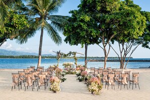 Outdoor wedding area