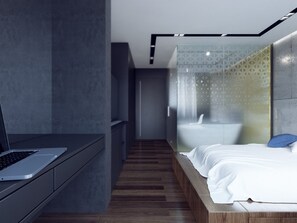 Minibar, in-room safe, desk, laptop workspace