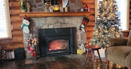 On the ATV and Snowmobile 21 trails. It has plenty of parking for trailers.