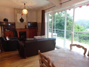 TV, peis, DVD-spiller og bøker