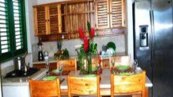 Deluxe Apartment | Private kitchen | Full-sized fridge, electric kettle