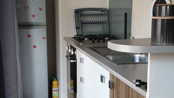 KĂŒhlschrank, Mikrowelle, Ofen, Herdplatte