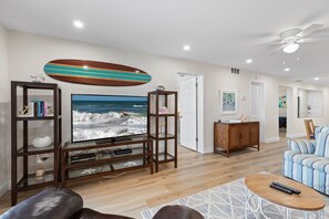 Smart TV, video game console, DVD player, books