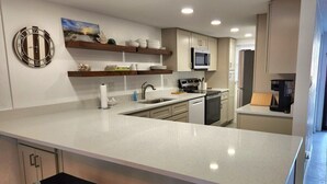 Coffee/tea maker, fridge, microwave, oven - 204 - Completely Renovated 2/2 Partial Views (New Smyrna Beach)