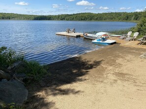 Beach nearby, sun-loungers, beach towels