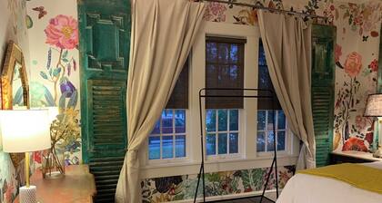 Curated boutique stay in a 1920s English bungalow. Modern twist on a classic!