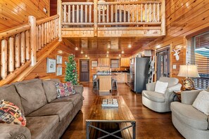 TV, fireplace, video games