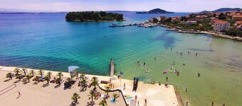 Apartment on Ugljan with Pool & Sandy Beach