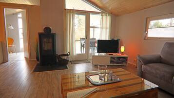 TV connectée, cheminée