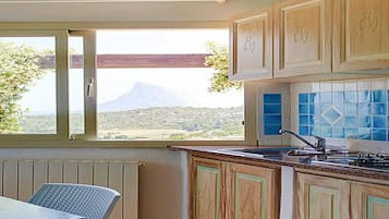 Fridge, stovetop, coffee/tea maker