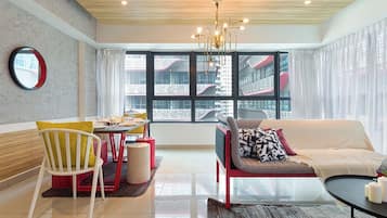 City Apartment, 2 Bedrooms | Living area | Flat-screen TV