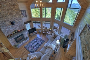 TV, fireplace, DVD player