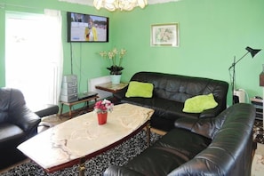 TV, caminetto, lettore DVD