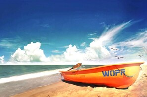 On the beach