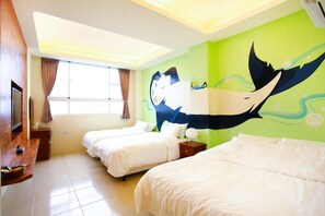 Quadruple Room, Sea View | Soundproofing - Mermaid B&B (Lyudao)