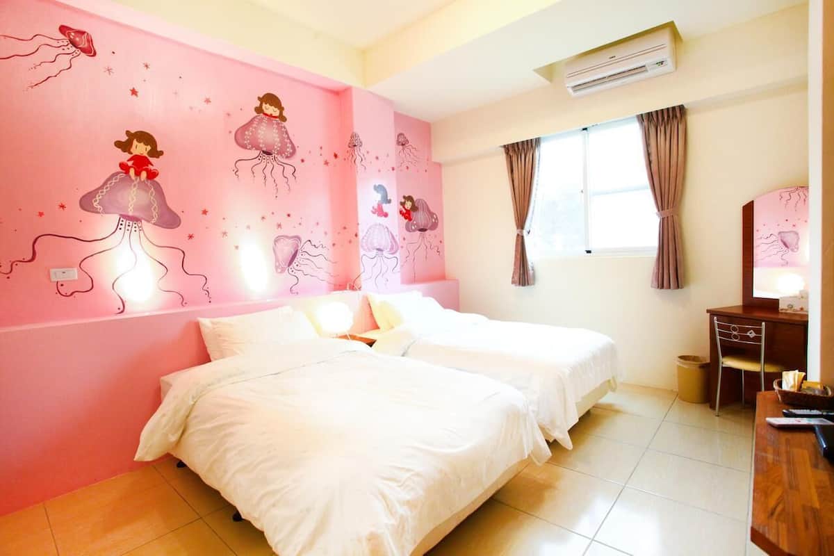 Chambre Double ou avec lits jumeaux, 2 lits une place, vue montagne | Chambres insonorisées