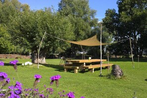 Outdoor dining - Ferienhaus am Achterwasser in Lütow (Lütow)