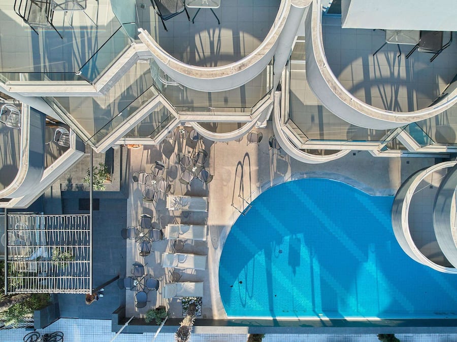 Indoor pool, seasonal outdoor pool