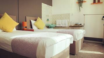 Twin Guest Room (Shared Bathroom) | Blackout curtains, iron/ironing board (on request), free WiFi