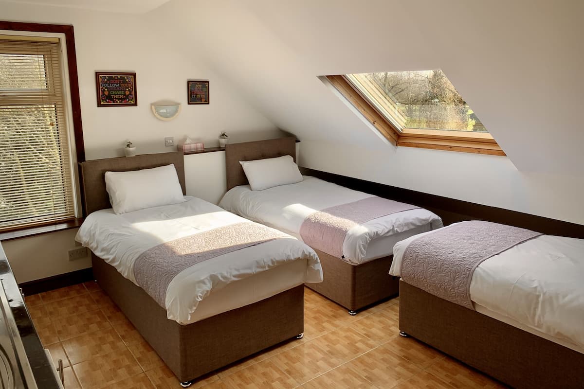Attic Triple En-Suite with Kitchenette | Blackout drapes, iron/ironing board (on request), WiFi (free)