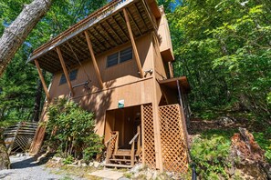 Exterior - Skyview Cabin - Spectacular View, 2 BR, 2 1/2 BA, Brand New Hot Tub, Firepit (Maggie Valley)
