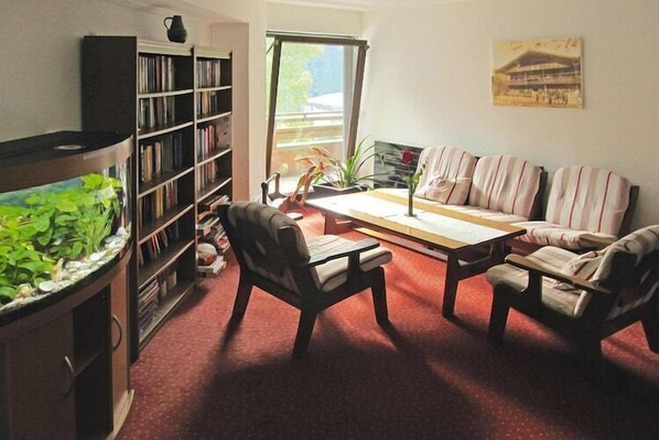 Smart TV, foosball, books