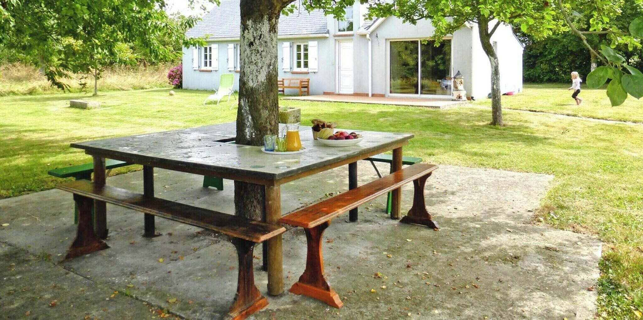 屋外ダイニングエリア