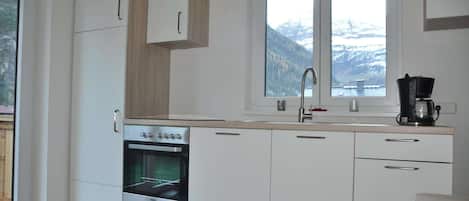 Frigorifero, forno, piano cottura, lavastoviglie