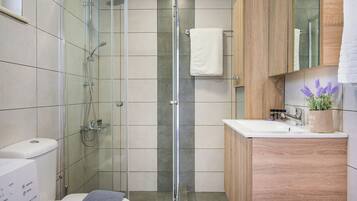 Maison | Salle de bain | Douche, douche cascade, articles de toilette (gratuits), pantoufles