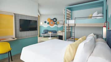Family Room, Multiple Beds, Balcony (Premium) | Premium bedding, minibar, in-room safe, desk