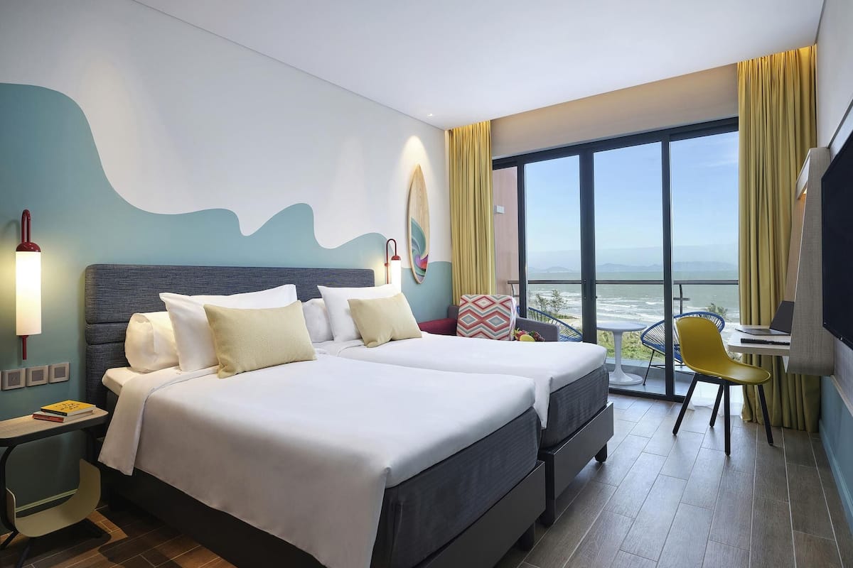Premium Room, 2 Twin Beds, Balcony, Sea View | Premium bedding, minibar, in-room safe, desk