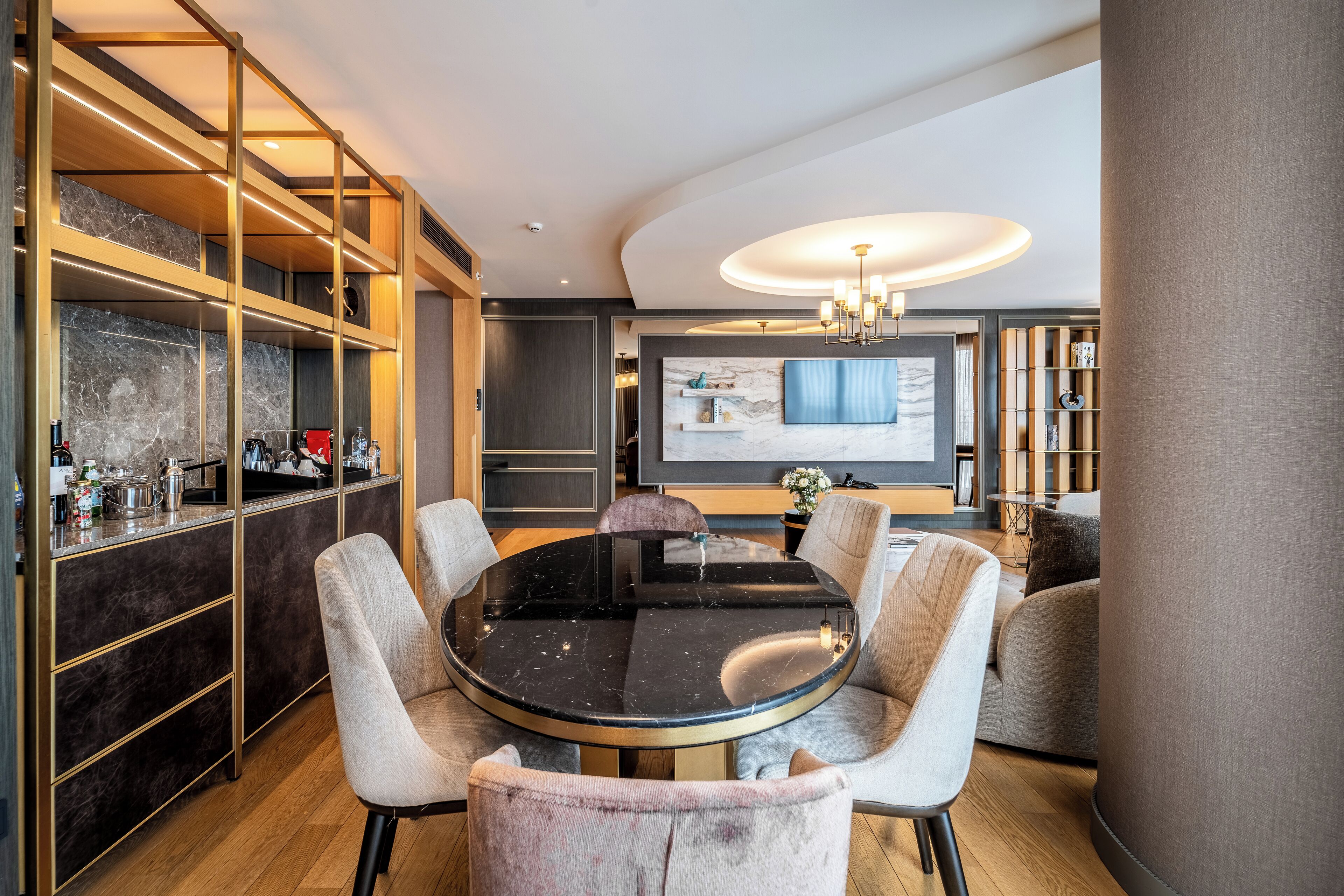 signature suite, 1 bedroom, terrace (bosphorus view, club millesime access) | living area | 55-inch led tv with satellite channels, tv