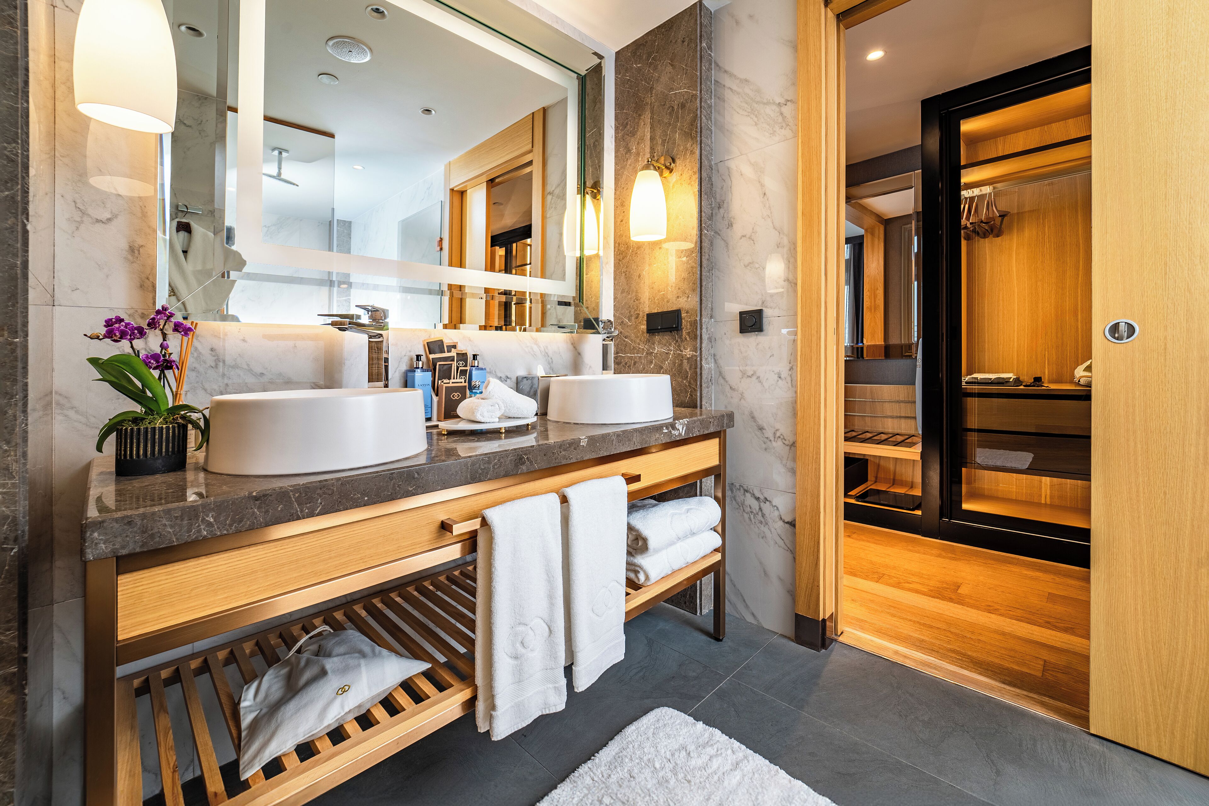 signature suite, 1 bedroom, terrace (bosphorus view, club millesime access) | bathroom | designer toiletries, hair dryer, bathrobes, slippers