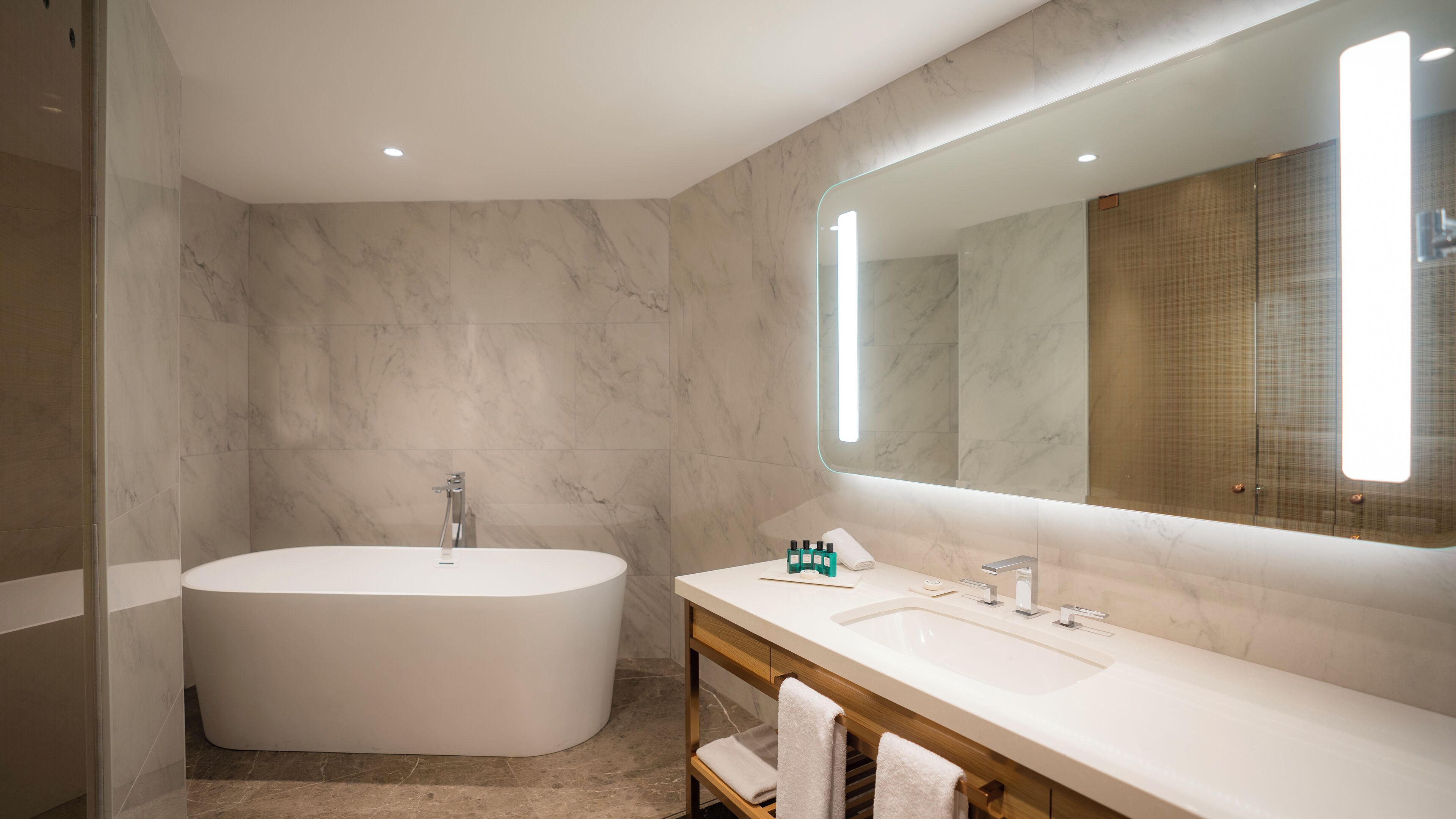 Junior Suite, 1 King Bed (Club Millesime Access) | Bathroom | Designer toiletries, hair dryer, bathrobes, slippers
