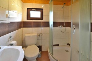 Douche, serviettes fournies