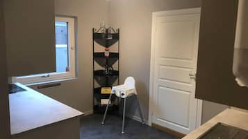Apartment | Private kitchen | Full-size fridge, microwave, oven, stovetop