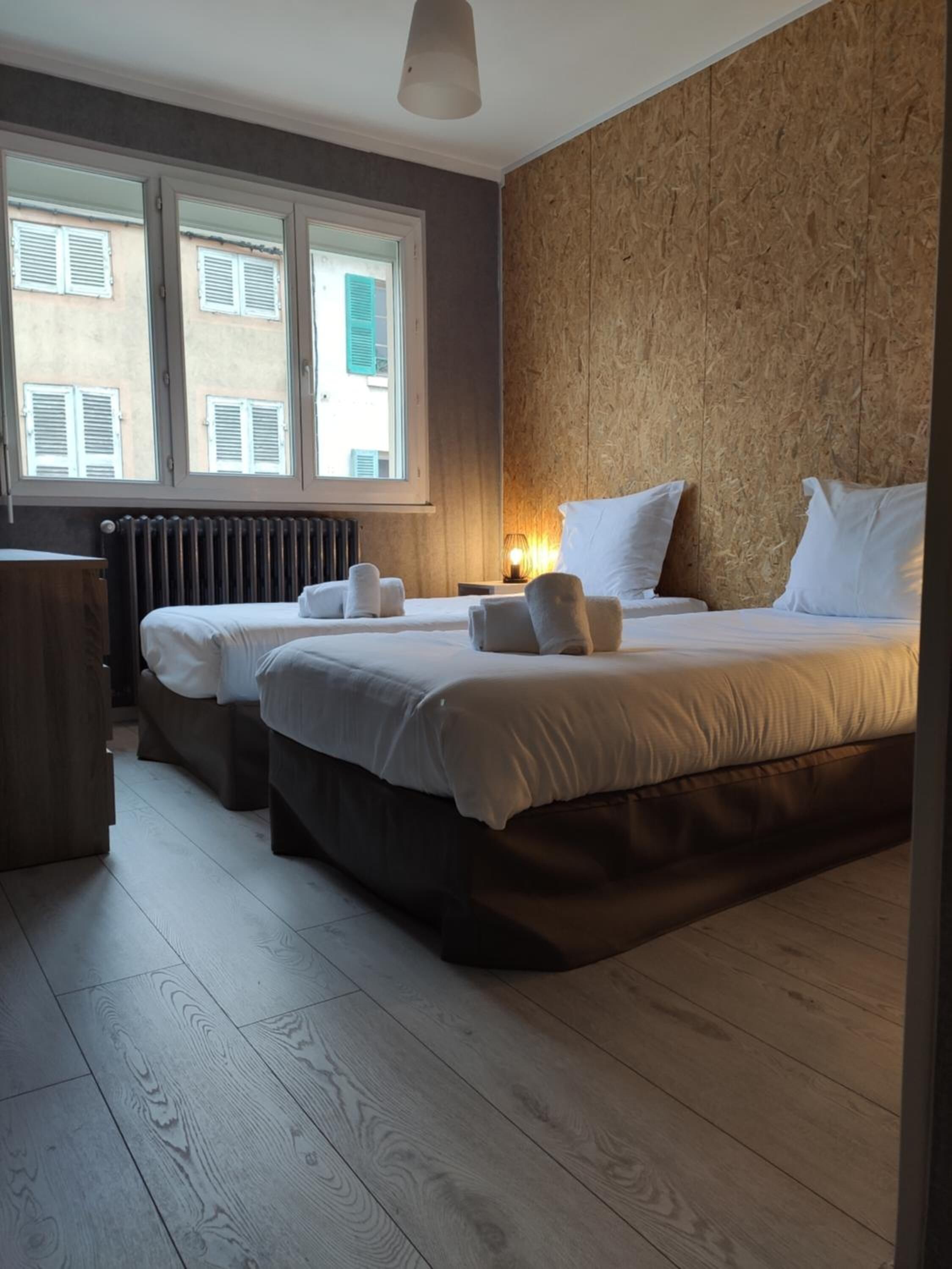 Individually decorated, individually furnished, desk, iron/ironing board